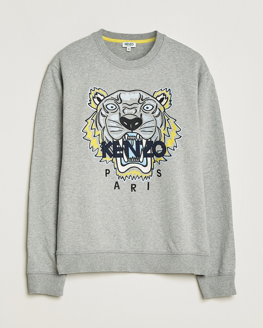 Men | Sweaters & Knitwear | Pre-owned | KENZO Tiger Crew Neck Sweatshirt Grey M