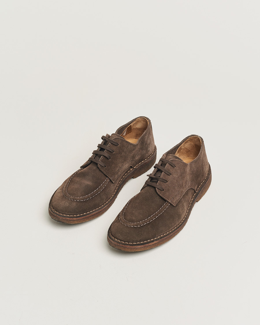 Men | Drake's Chard Derby Dark Brown Suede 43 | Pre-owned | Drake's Chard Derby Dark Brown Suede 43
