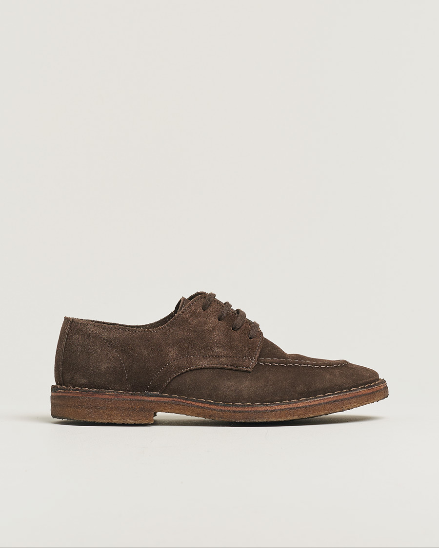 Men | Drake's Chard Derby Dark Brown Suede 43 | Pre-owned | Drake's Chard Derby Dark Brown Suede 43