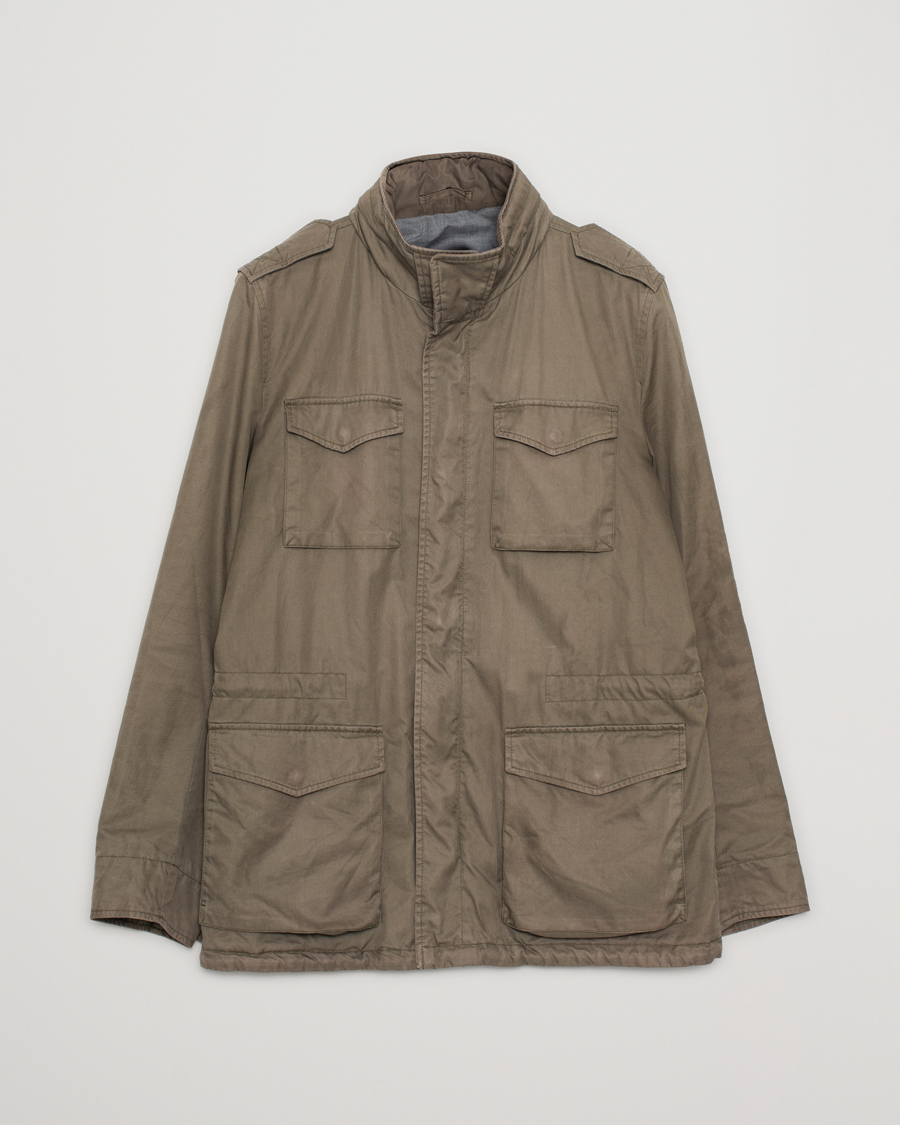 Men | Coats & Jackets | Pre-owned | Herno Cotton Field Jacket Army Green