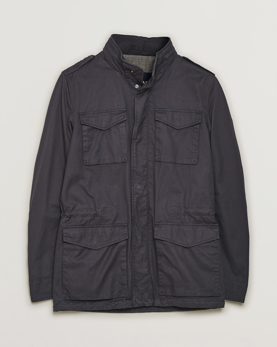 Men | Coats & Jackets | Pre-owned | Herno Cotton Field Jacket Navy