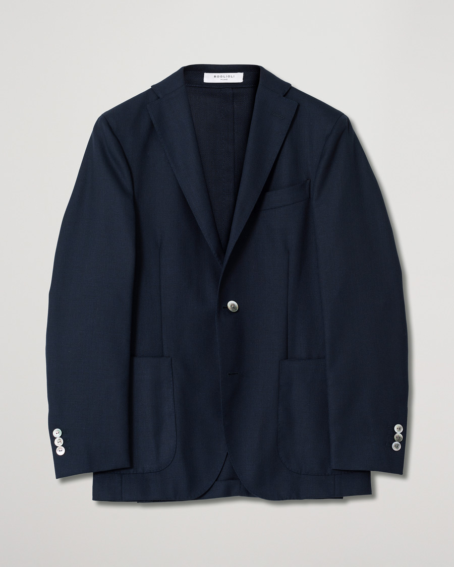 Men | Blazers | Pre-owned | Boglioli K Jacket Wool Hopsack Blazer Navy