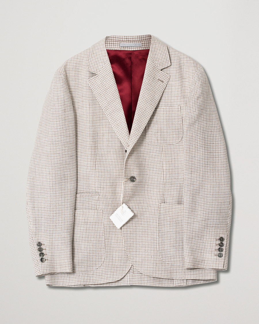Men | Blazers | Pre-owned | Brunello Cucinelli Linen/Silk Patch Pocket Blazer Beige 52