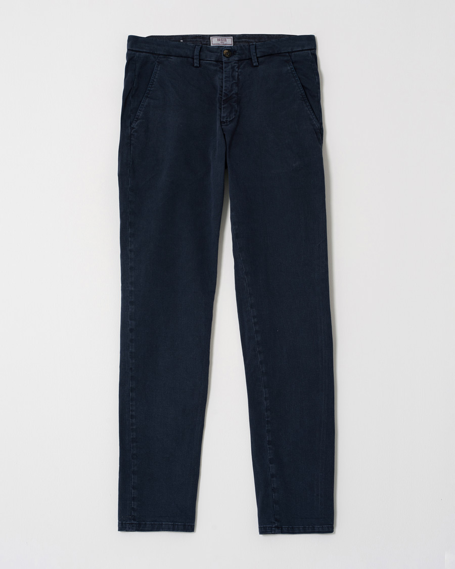 Men | Trousers | Pre-owned | Briglia 1949 Slim Fit Cotton Chinos Navy 44