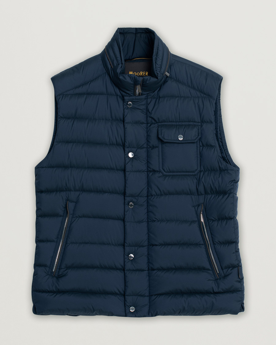 Men | Coats & Jackets | Pre-owned | MooRER Morfeo Down Vest Navy 52