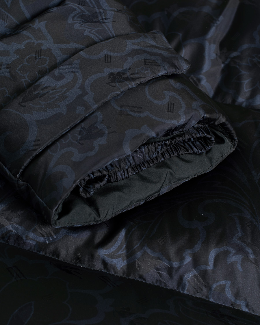 Men | Etro Patterned Down Jacket Navy XL | Pre-owned | Etro Patterned Down Jacket Navy XL