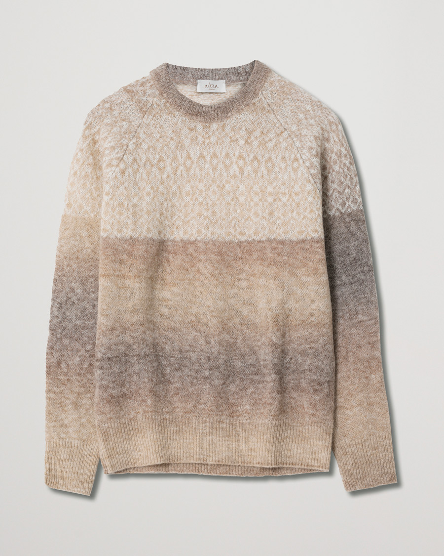 Men | Sweaters & Knitwear | Pre-owned | Altea Norwegian Jacquard Alpaca Sweater Beige