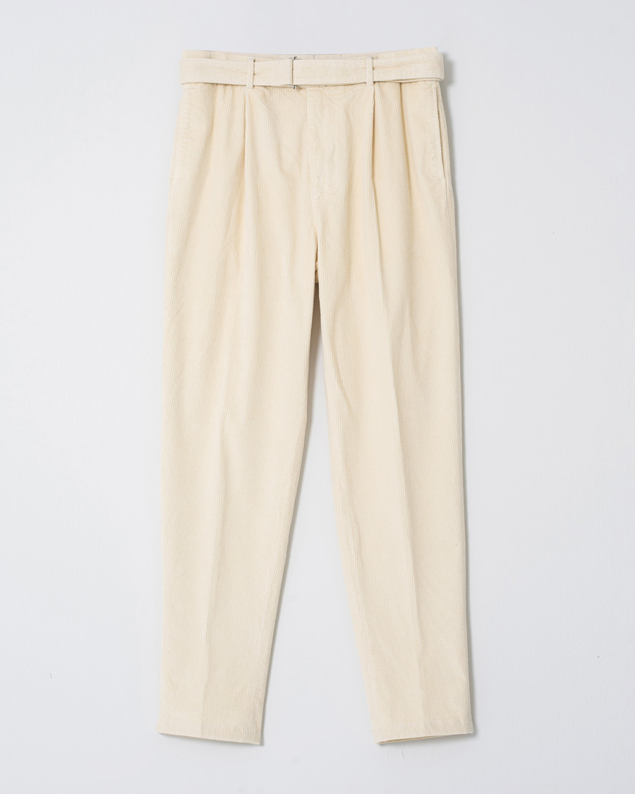Men | Trousers | Pre-owned | Altea Slim Fit Corduroy Trousers Ivory S