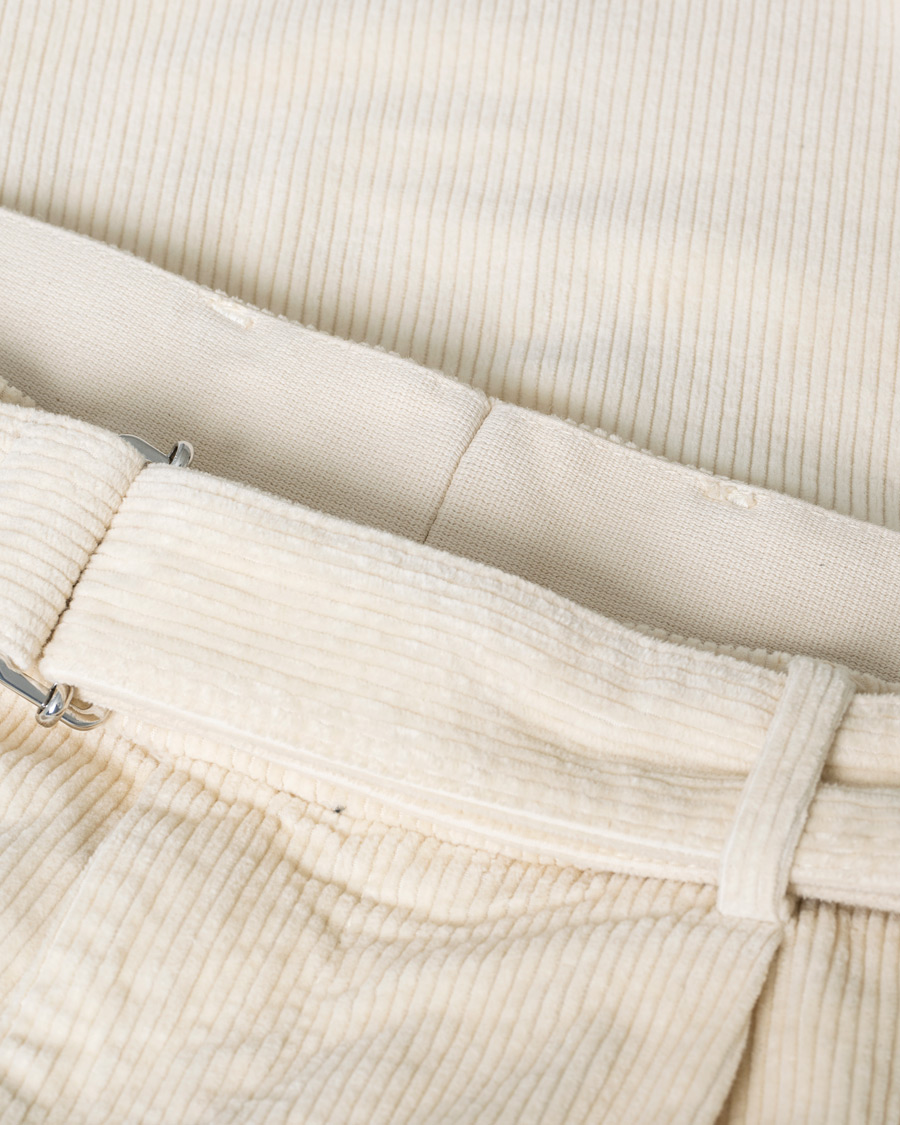 Men | Trousers | Pre-owned | Altea Slim Fit Corduroy Trousers Ivory S