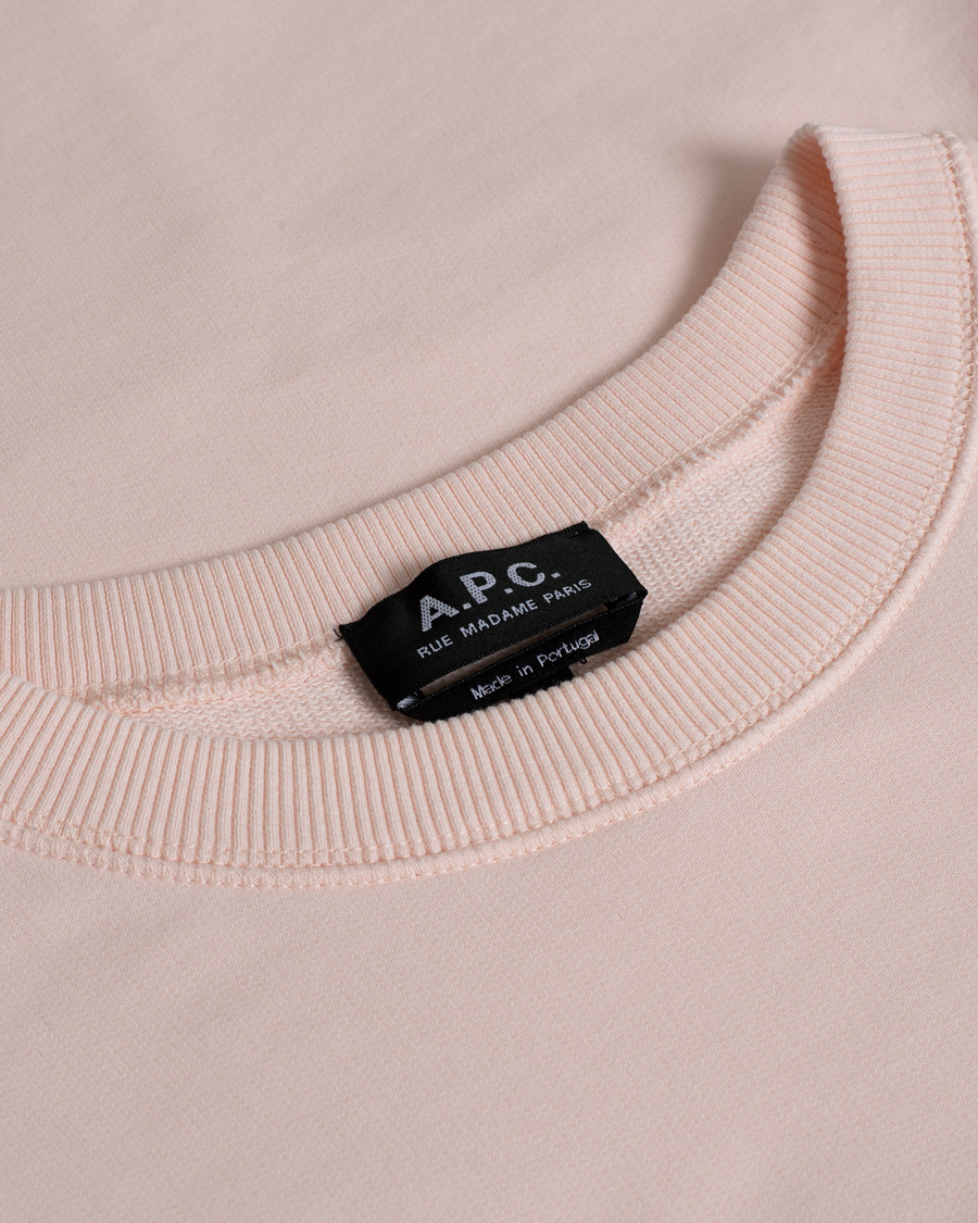 Men | Sweaters & Knitwear | Pre-owned | A.P.C. Item Crew Neck Sweatshirt Pale Pink