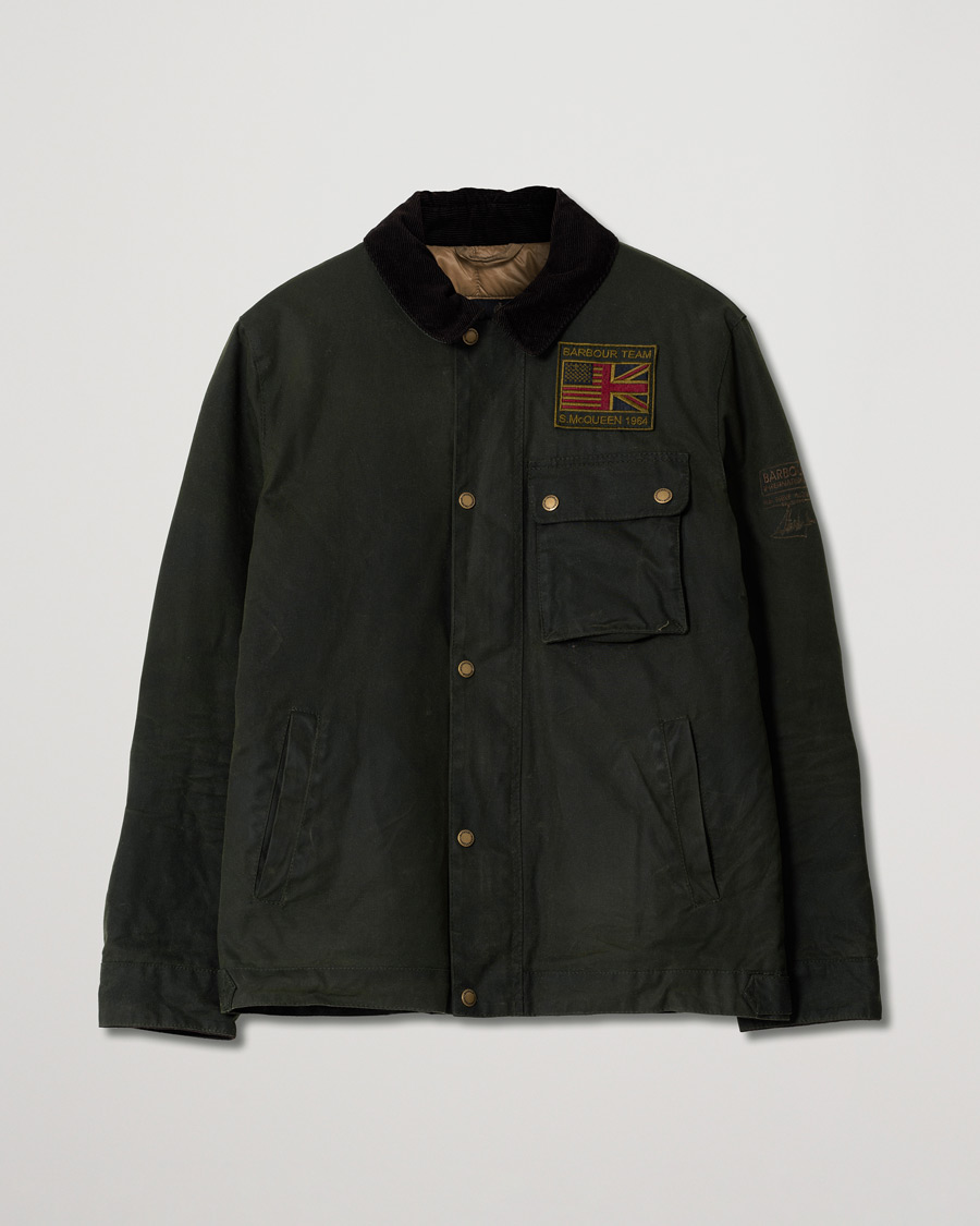 Men | Coats & Jackets | Pre-owned | Barbour International Steve McQueen Workers Wax Jacket Sage