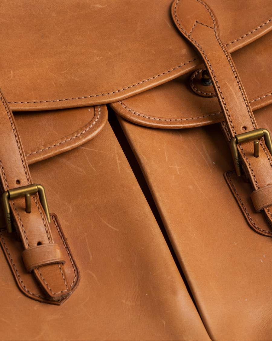 Men | Polo Ralph Lauren Leather Duffle Bag Natural | Pre-owned | Polo Ralph Lauren Leather Duffle Bag Natural
