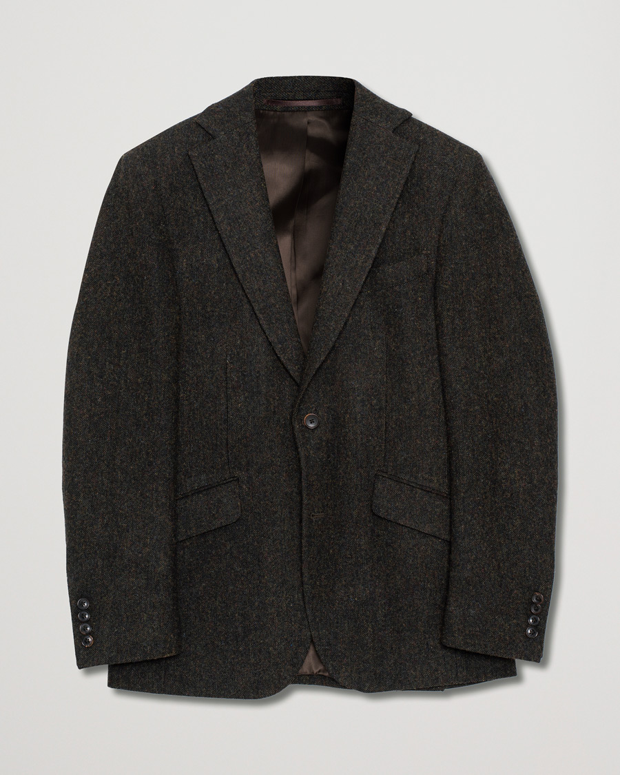 Men | Blazers | Pre-owned | Walker Slater Edward Wool Donegal Blazer Dark Brown