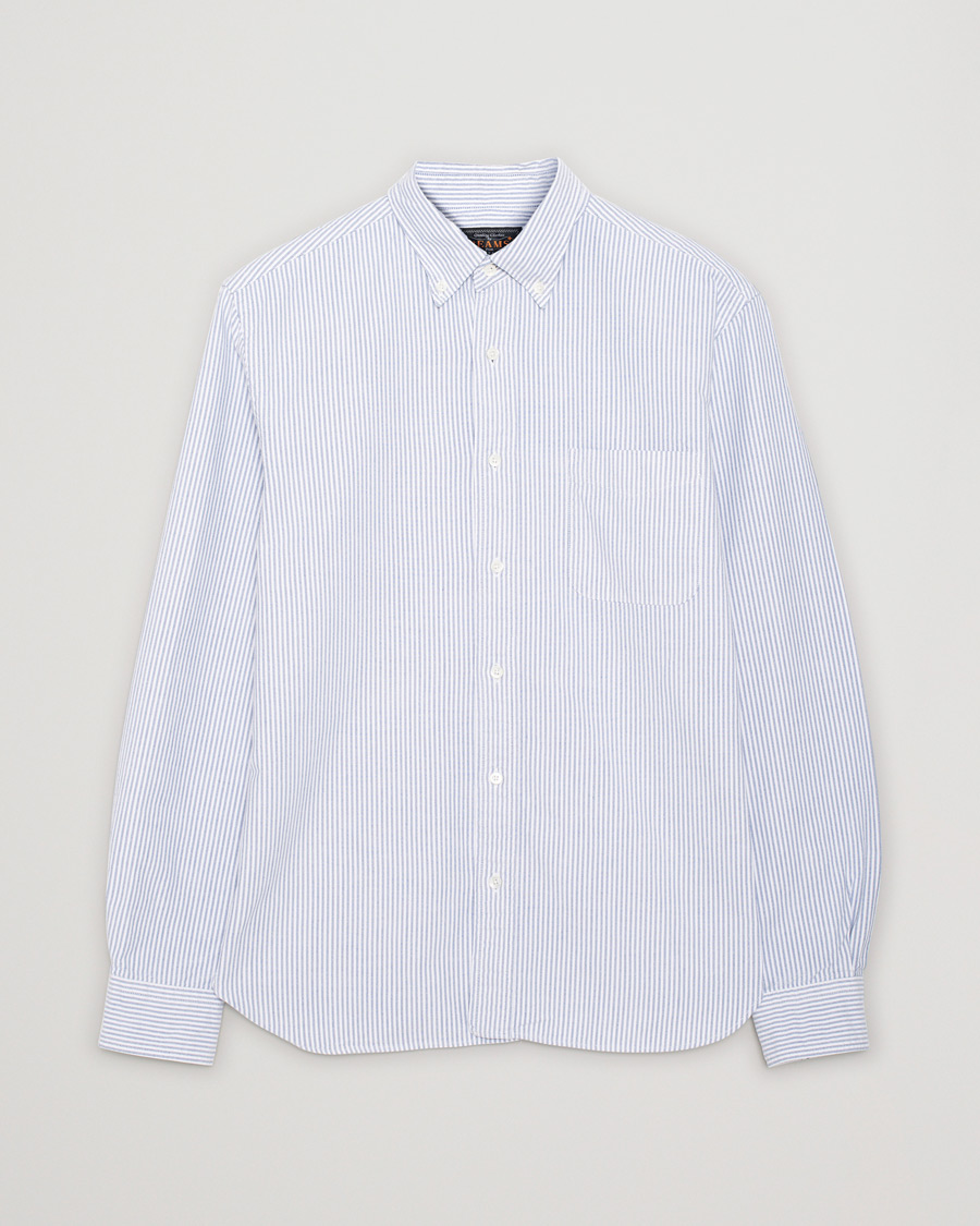 Men | Shirts | Pre-owned | BEAMS PLUS Oxford Button Down Shirt Blue Stripe