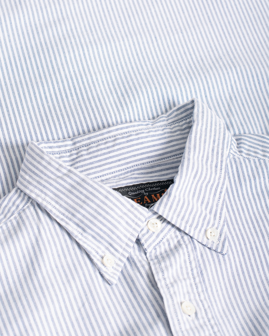 Men | Shirts | Pre-owned | BEAMS PLUS Oxford Button Down Shirt Blue Stripe
