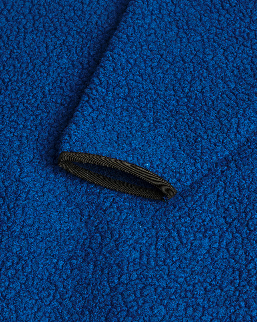 Men | Drake's Rib BRib Bound Fleece Jacket Blue | Pre-owned | Drake's Rib BRib Bound Fleece Jacket Blue