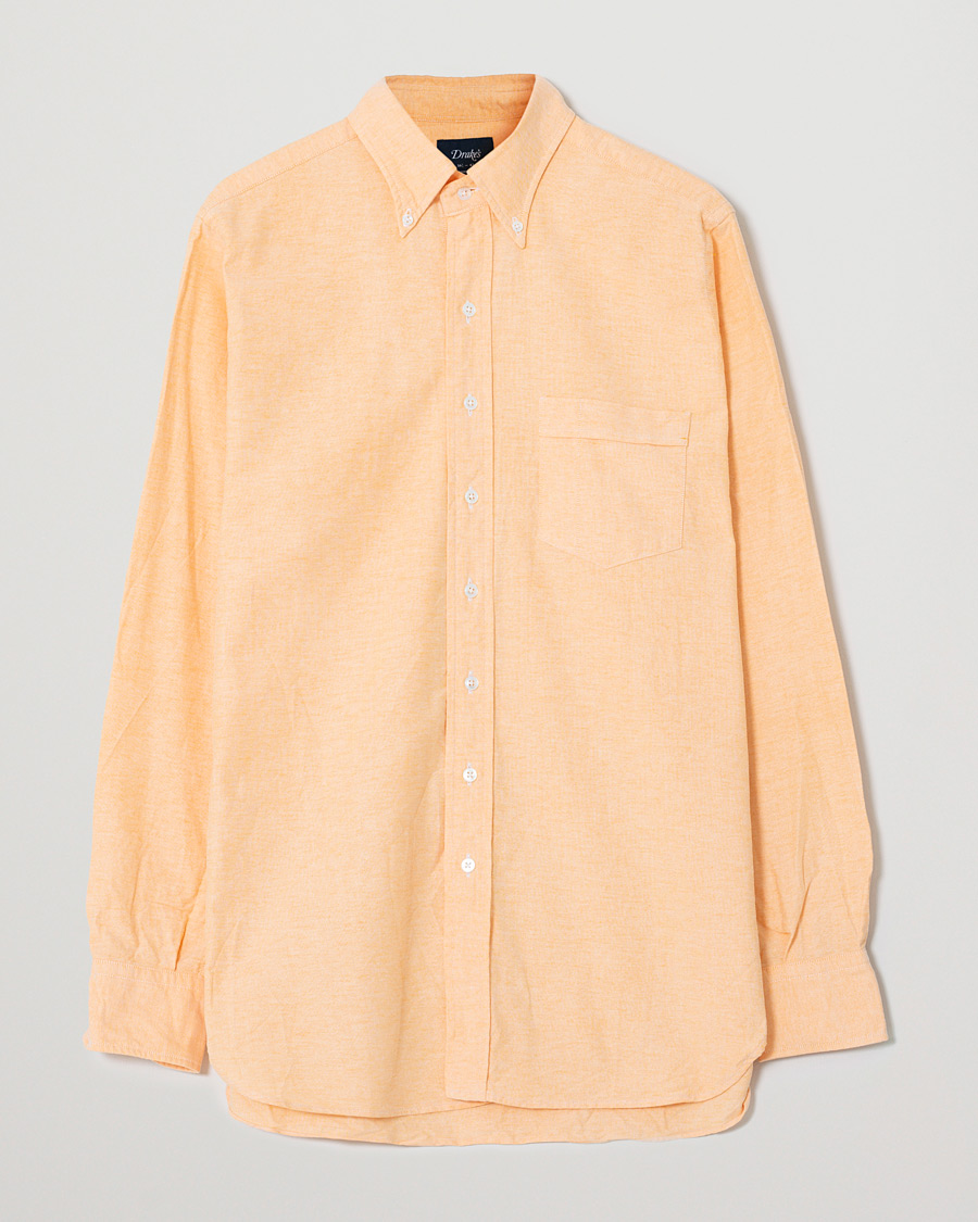 Men | Shirts | Pre-owned | Drake's Button Down Oxford Shirt Orange 42 - L