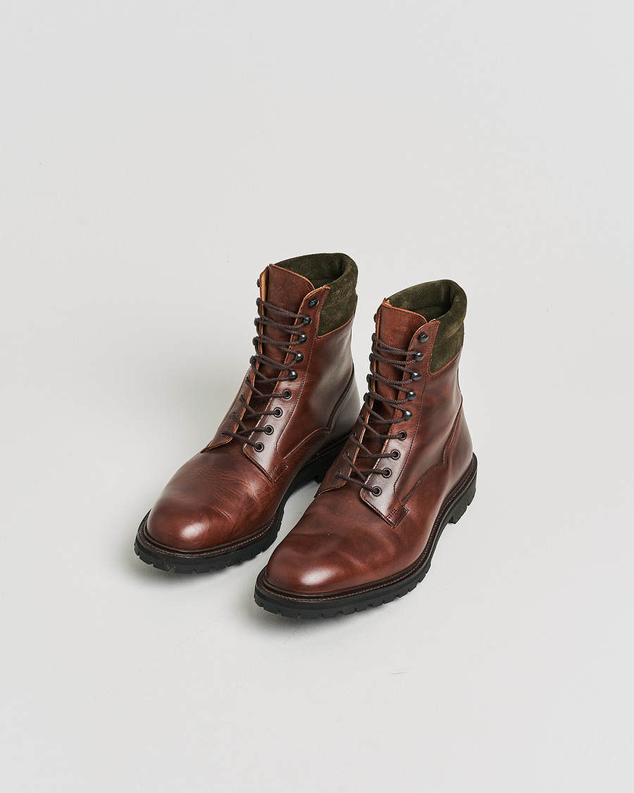 Men | Pre-owned Shoes | Pre-owned | Crockett & Jones Ross Boot Vibram Sole Chocolate Hurricane Hide UK10 - EU44,5