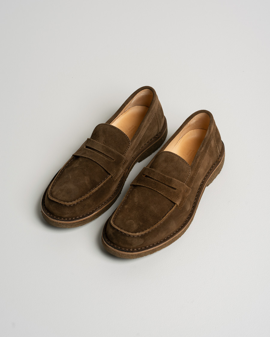 Men | Astorflex Mokaflex Loafer Dark Khaki Suede | Pre-owned | Astorflex Mokaflex Loafer Dark Khaki Suede