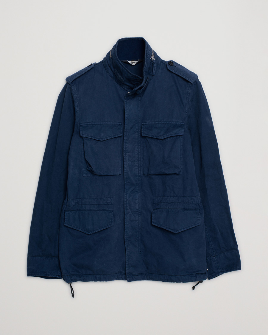 Men | Coats & Jackets | Pre-owned | Aspesi Cotton Field Jacket Navy S