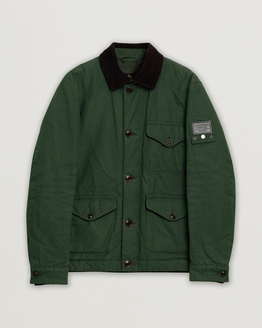 Men | Coats & Jackets | Pre-owned | Barbour Gold Standard Polkerris Padded Shirt Jacket Sage