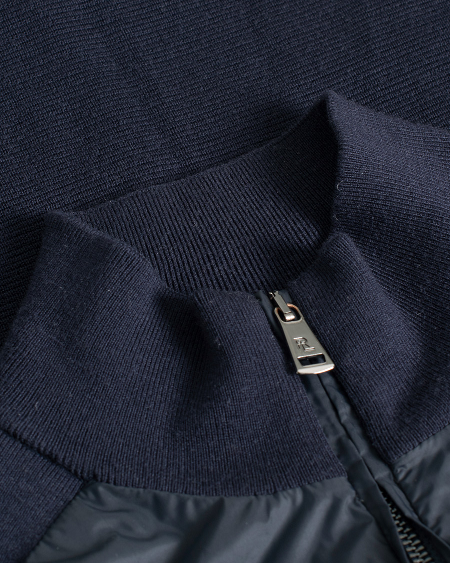Men | Sweaters & Knitwear | Pre-owned | Ralph Lauren Purple Label Hybrid Zip Sweater Classic Navy