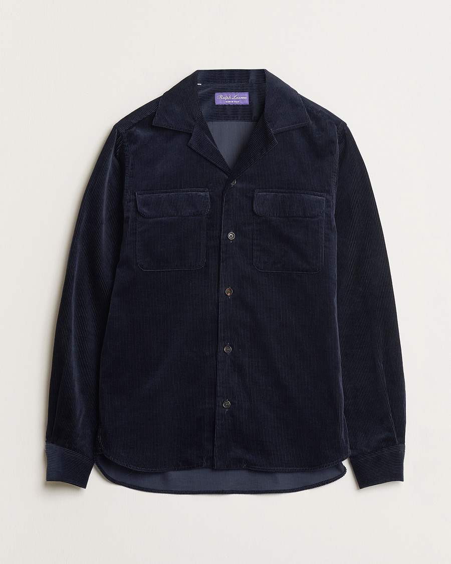 Men | Ralph Lauren Purple Label Double Pocket Overshirt Classic Navy S | Pre-owned | Ralph Lauren Purple Label Double Pocket Overshirt Classic Navy S