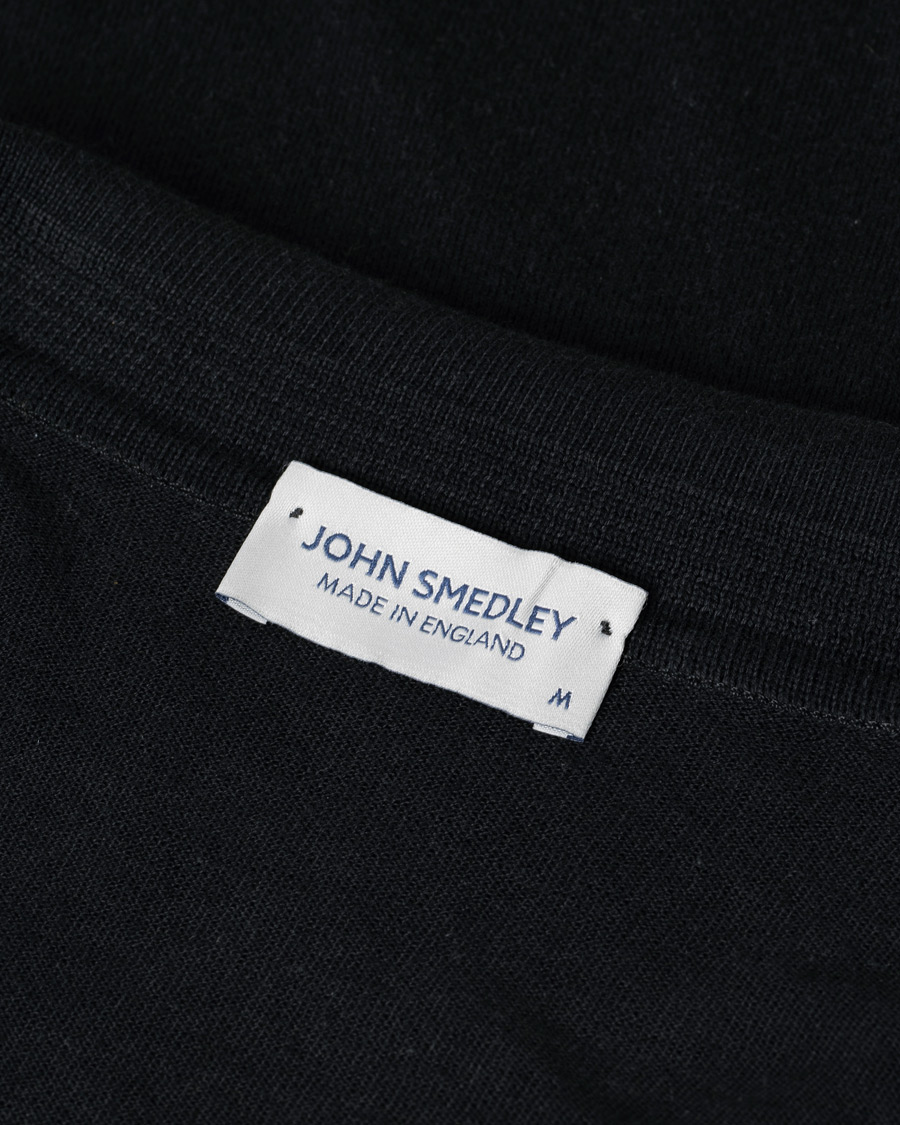 Men | Polo Shirts | Pre-owned | John Smedley Adrian Slim Fit Sea Island Polo Black