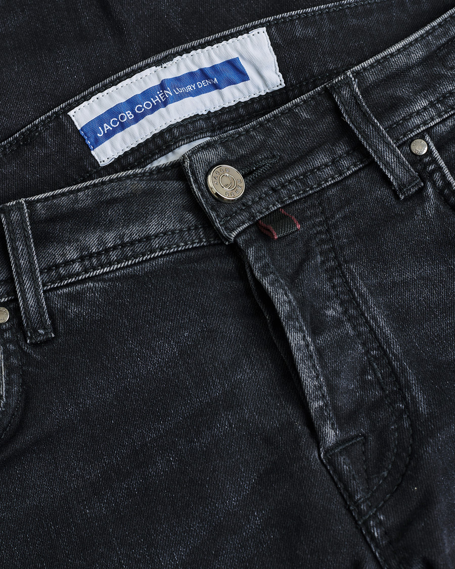 Men | Jacob Cohën Nick 622 Slim Fit Stretch Jeans Black Dark Stone | Pre-owned | Jacob Cohën Nick 622 Slim Fit Stretch Jeans Black Dark Stone