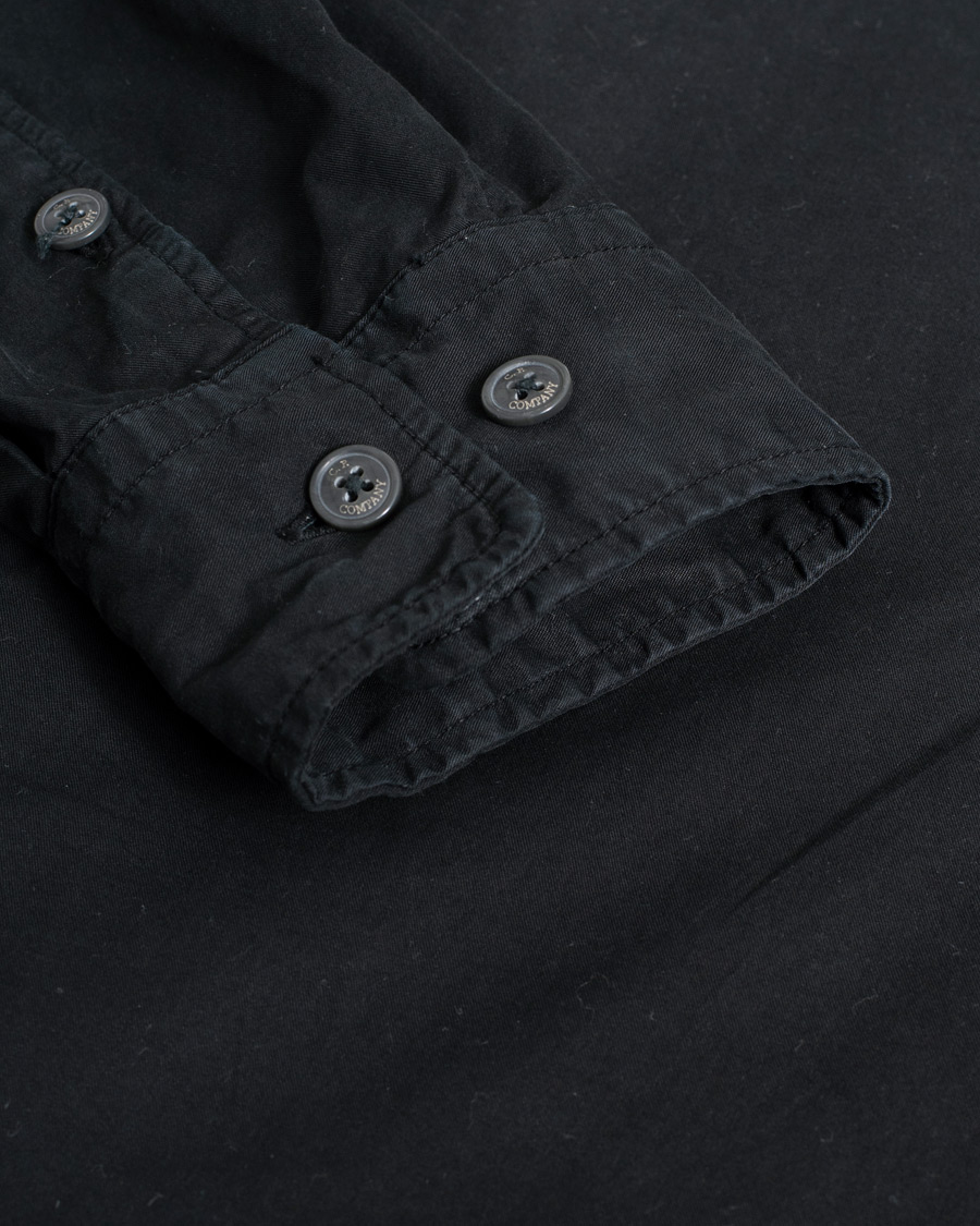 Men | Shirts | Pre-owned | C.P. Company Garment Dyed Gabardine Zip Shirt Jacket Black