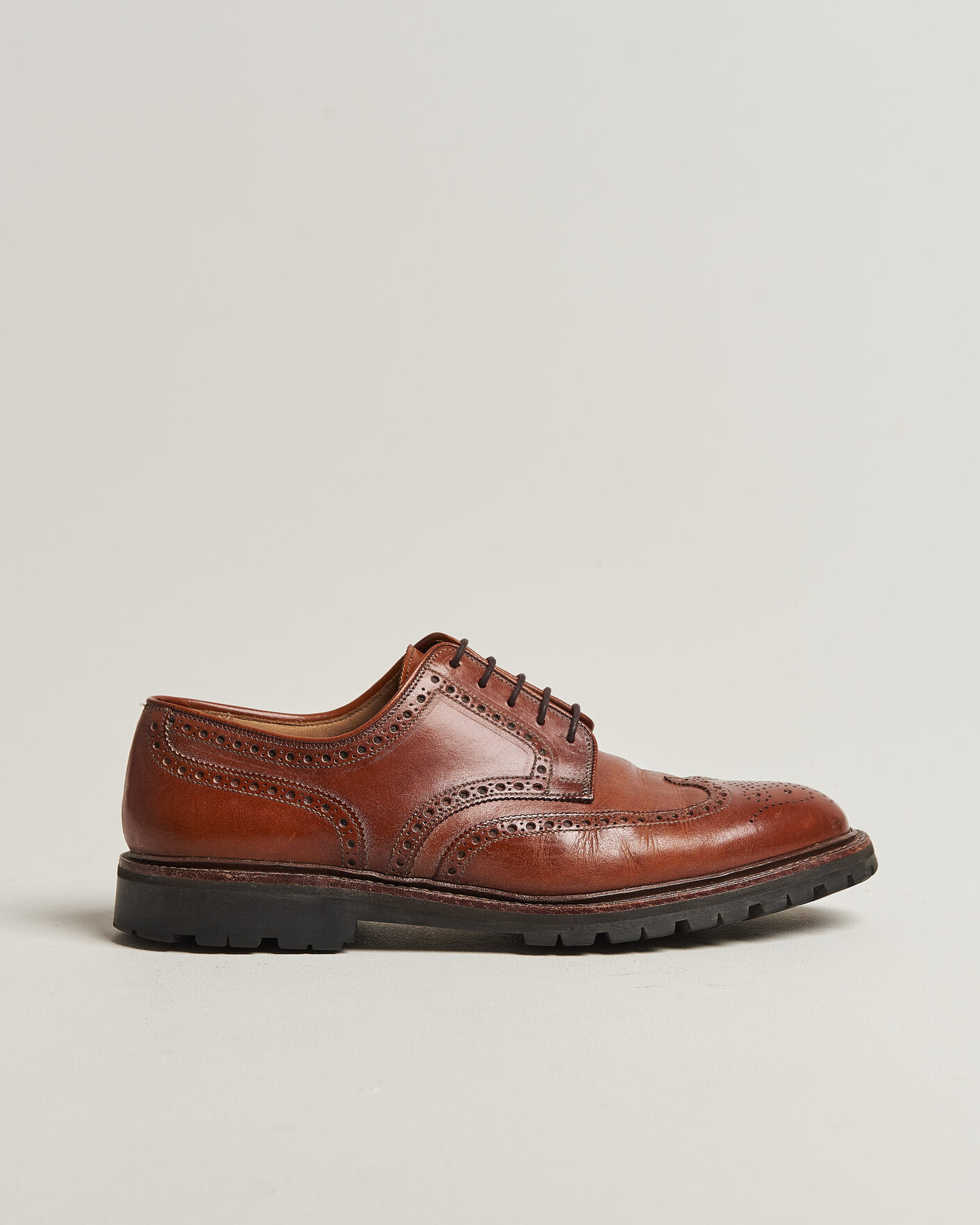 Men | Pre-owned Welted shoes | Pre-owned | Crockett & Jones Pembroke Vibram Cleated Sole Brown Calf UK8,5 - EU42,5