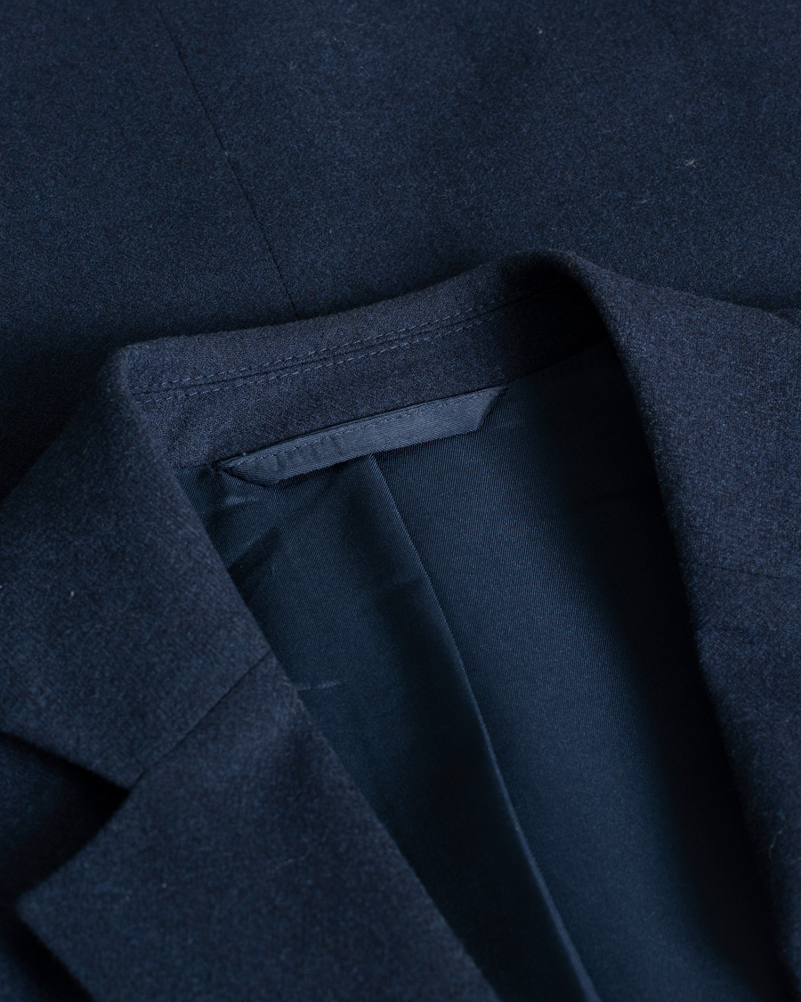 Men | Pre-owned Blazers | Pre-owned | J.Lindeberg Hopper Flannel Hopsack Blazer Navy 46