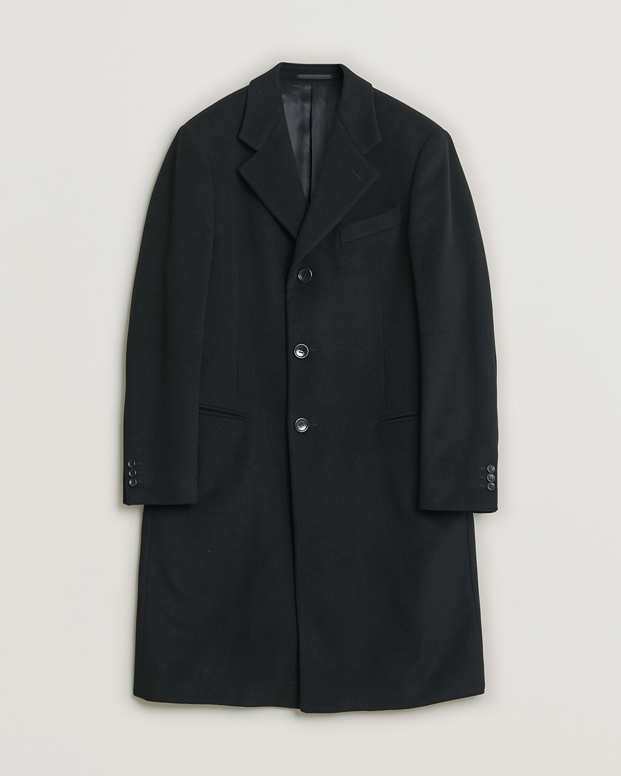 Men | Armani Collezioni Cashmere Blend Coat Black 48 | Pre-owned | Armani Collezioni Cashmere Blend Coat Black 48
