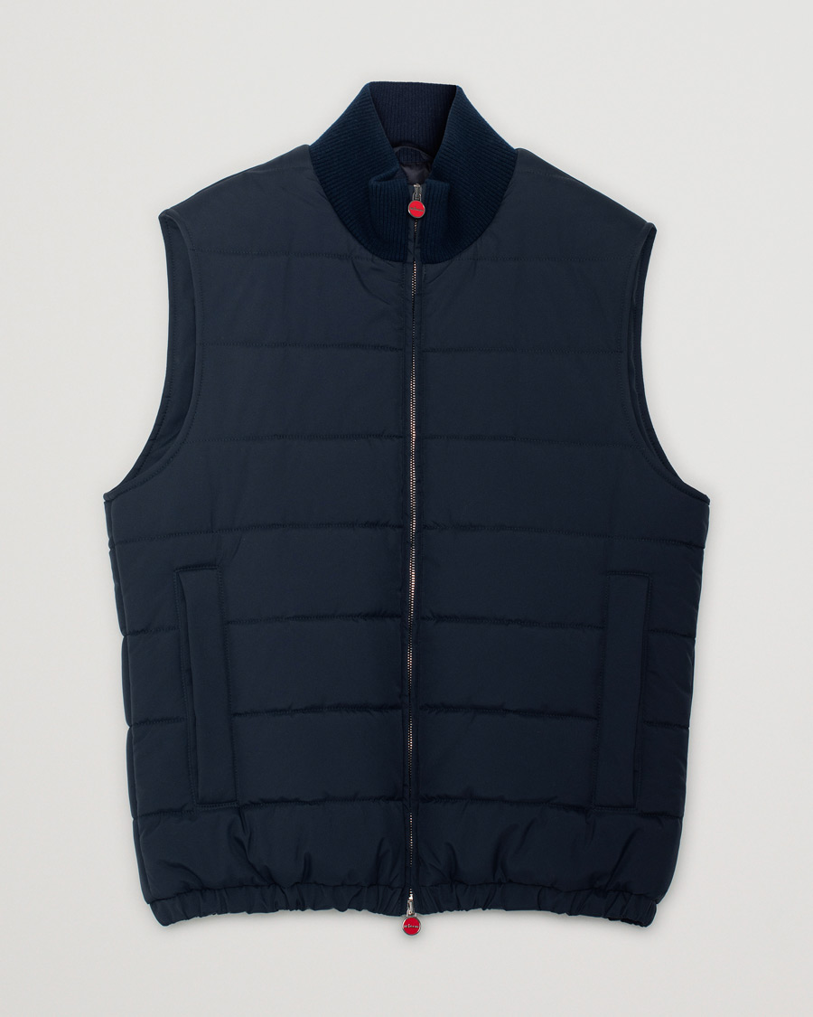 Men | Coats & Jackets | Pre-owned | Kiton Nylon Down Vest Navy
