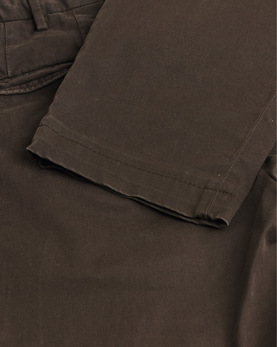 Men | Pre-owned Trousers | Pre-owned | Incotex Slim Fit Cotton Stretch Chinos Dark Brown 48