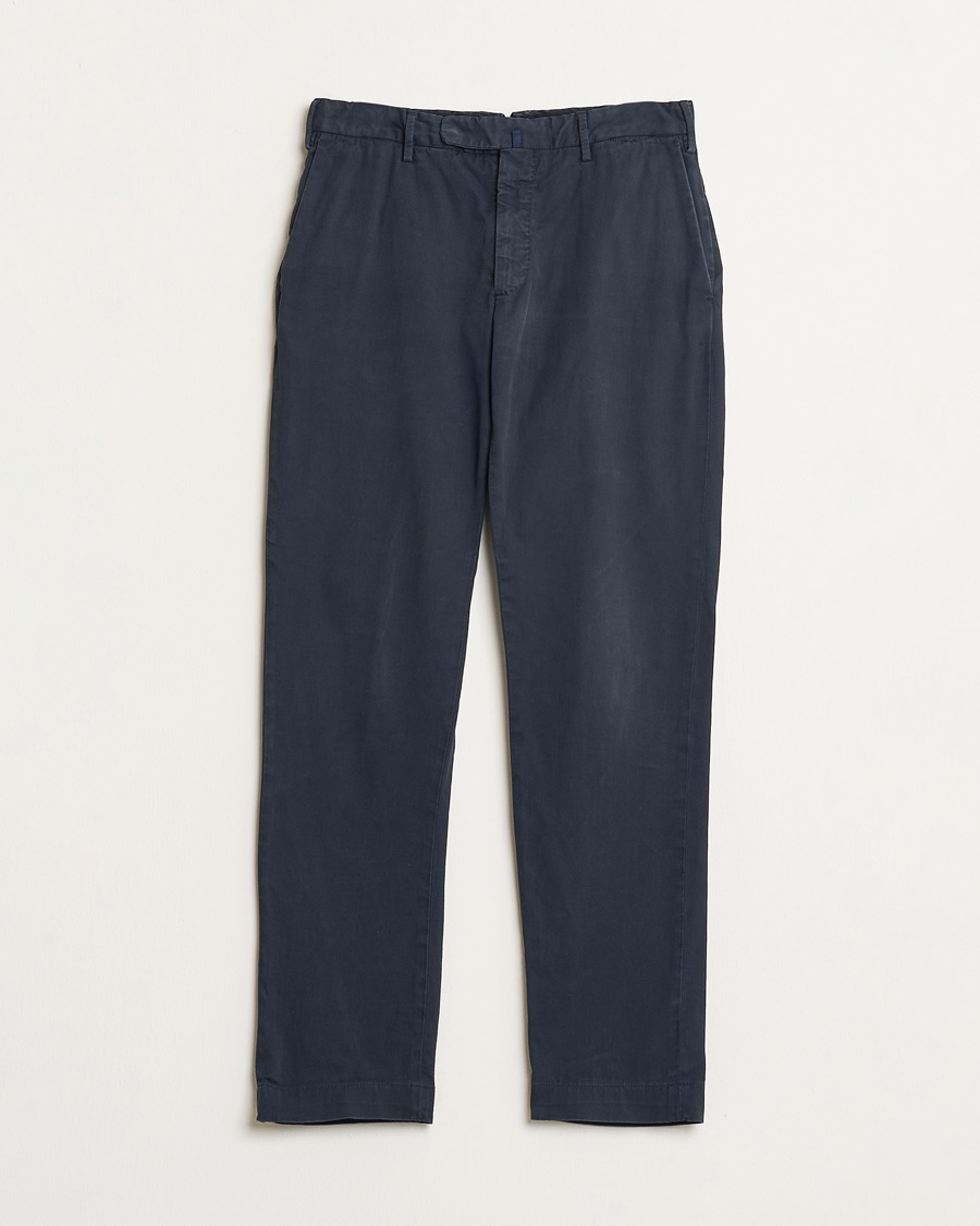 Men | Pre-owned Trousers | Pre-owned | Incotex Slim Fit Cotton Stretch Chinos Navy 48