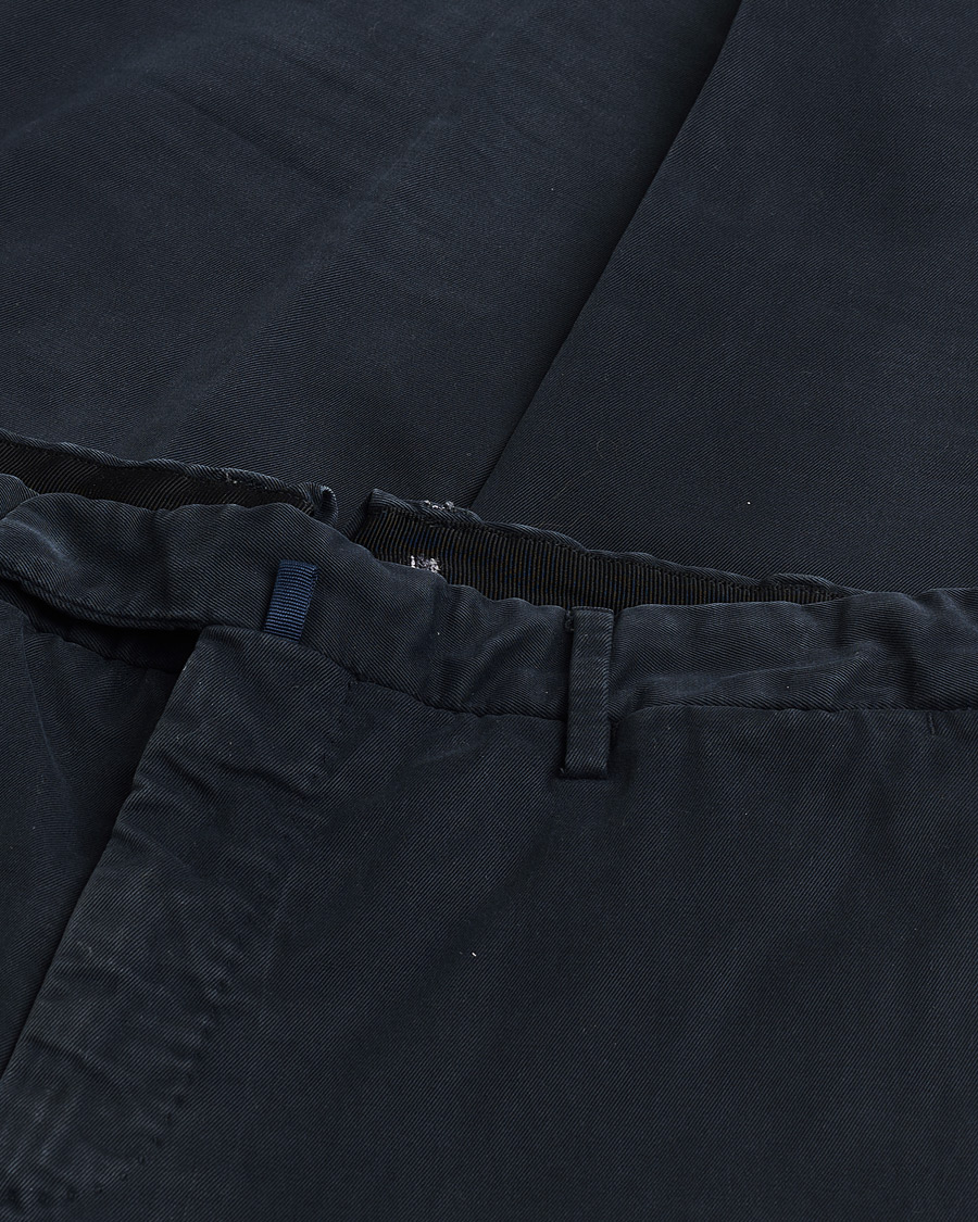 Men | Pre-owned Trousers | Pre-owned | Incotex Slim Fit Cotton Stretch Chinos Navy 48