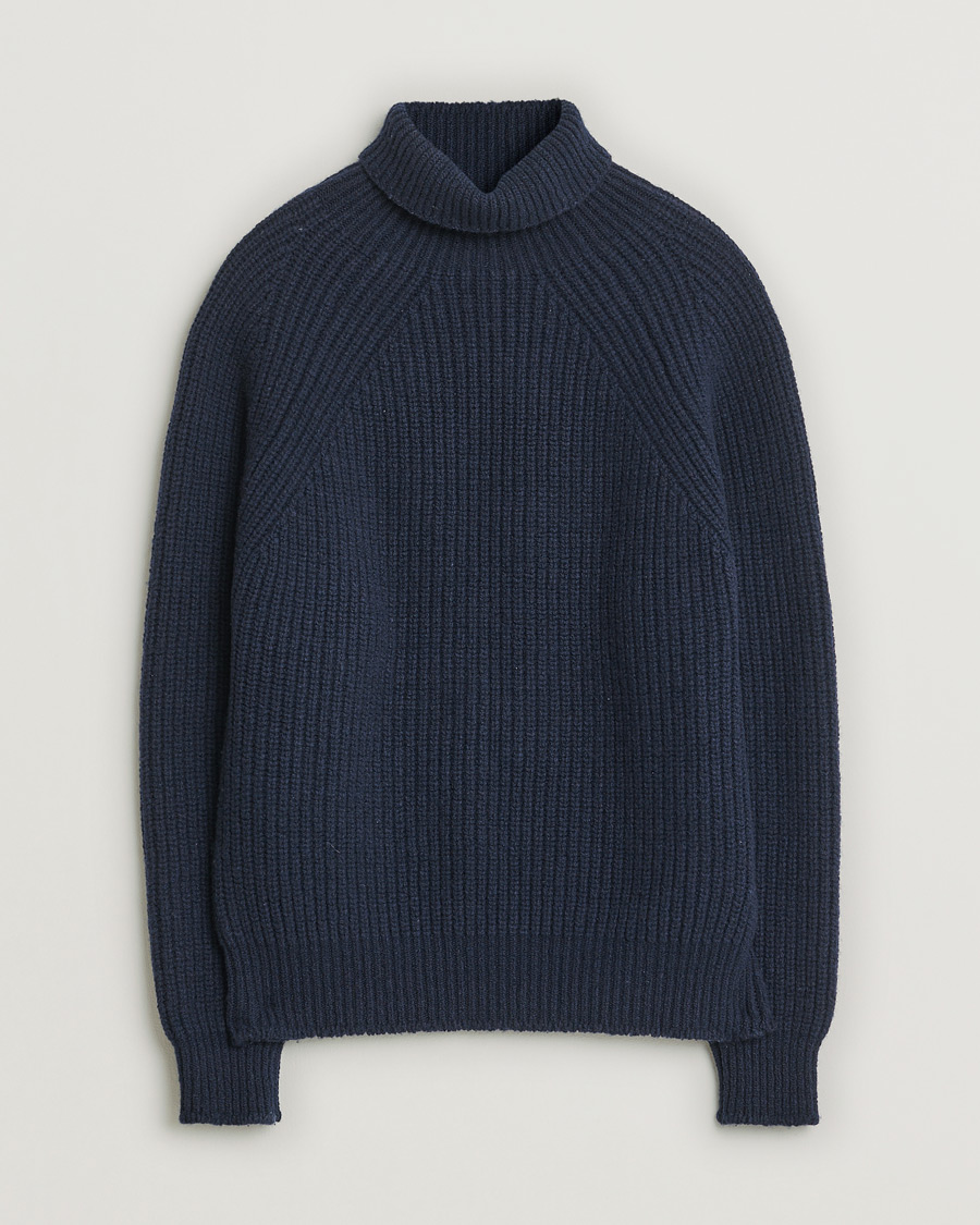 Men | Sweaters & Knitwear | Pre-owned | Inis Meáin Wool/Cashmere Boatbuilder Turtleneck Navy
