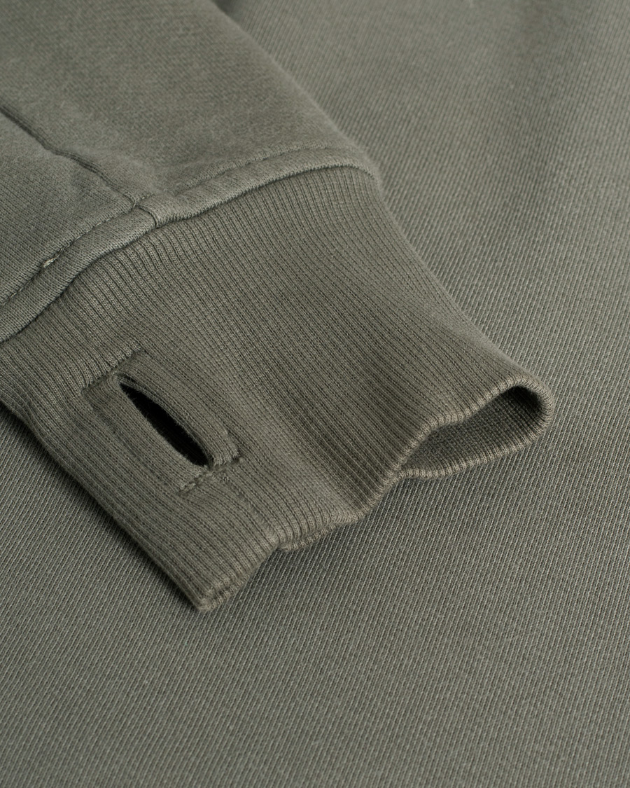 Herren | Pre-owned Pullover | Pre-owned | C.P. Company Diagonal Raised Fleece Full Zip Goggle Hoodie Green