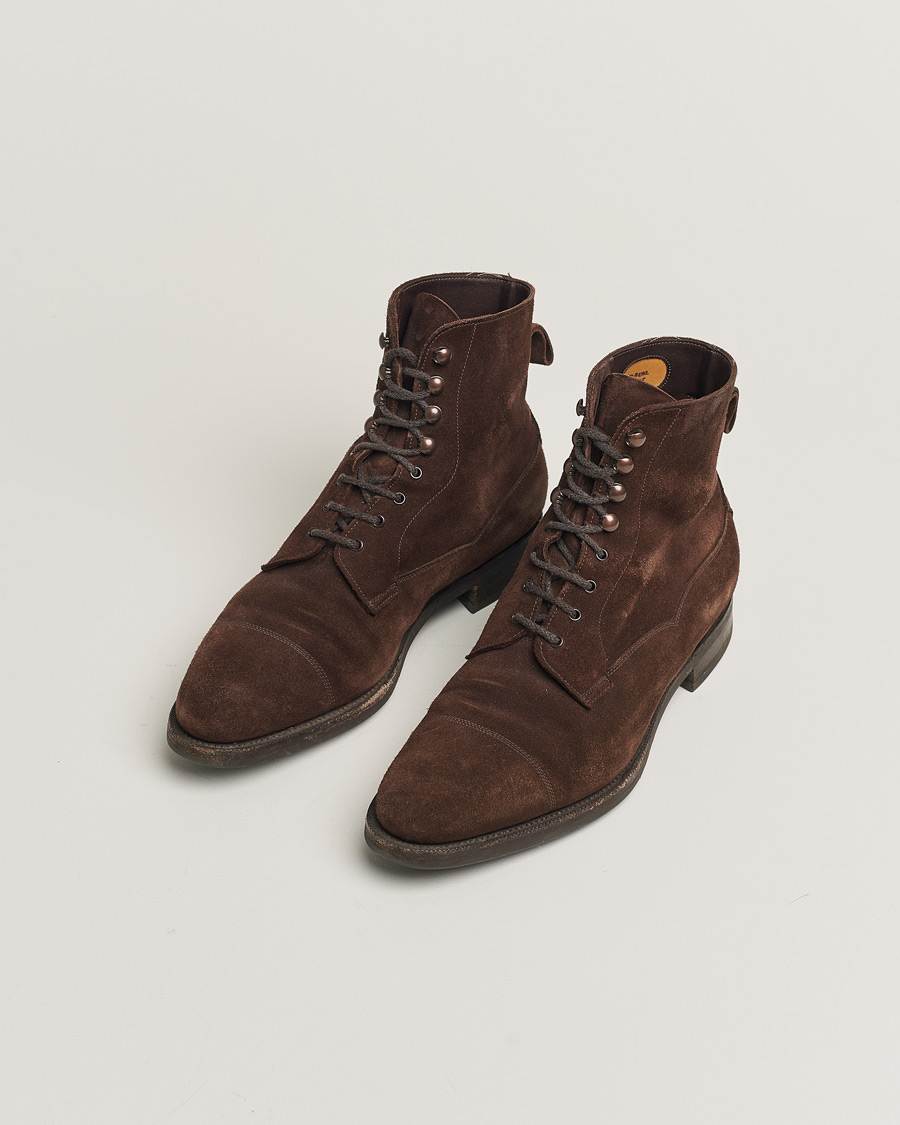 Men | Boots | Pre-owned | Edward Green Galway Boot Mink Suede