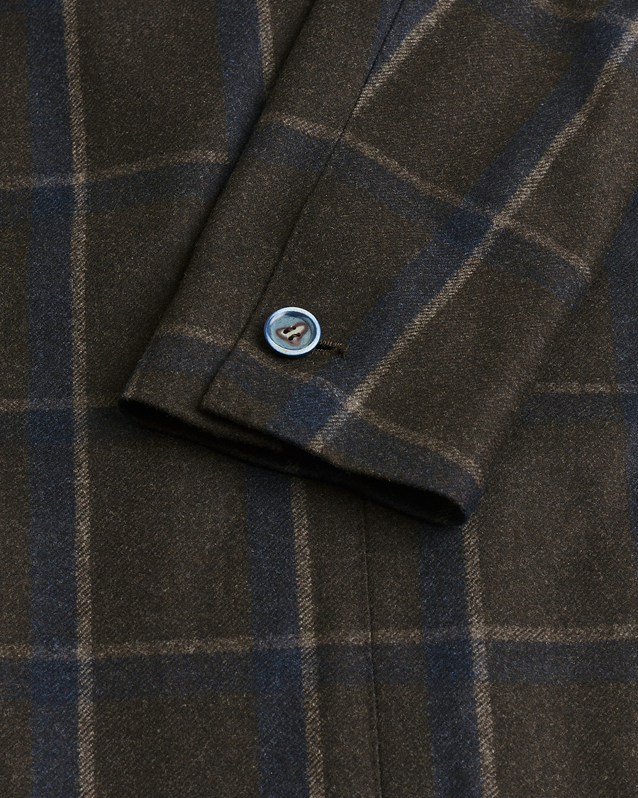 Men | Pre-owned Blazers | Pre-owned | Gabo Napoli Checked Double Breasted Blazer Brown 48