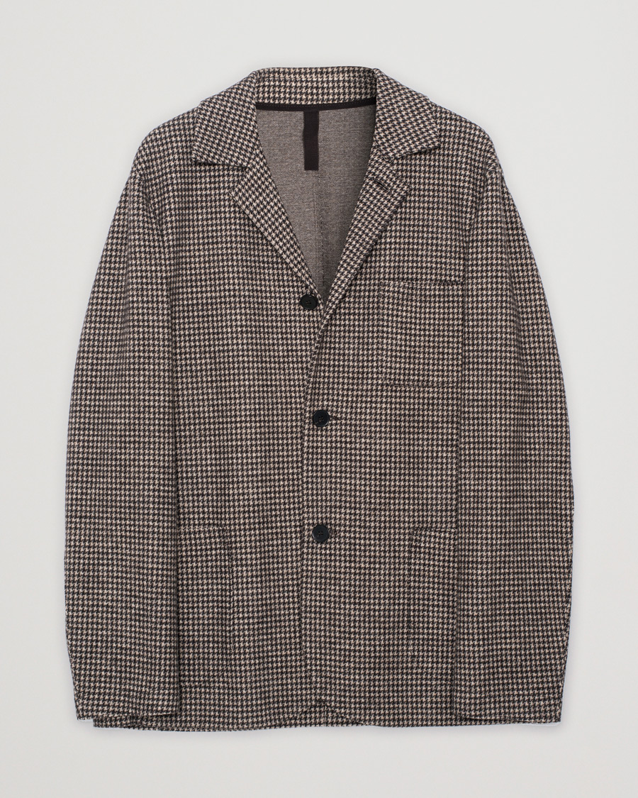 Men | Blazers | Pre-owned | Harris Wharf London Dropped Shoulder Houndstooth Jacket Beige