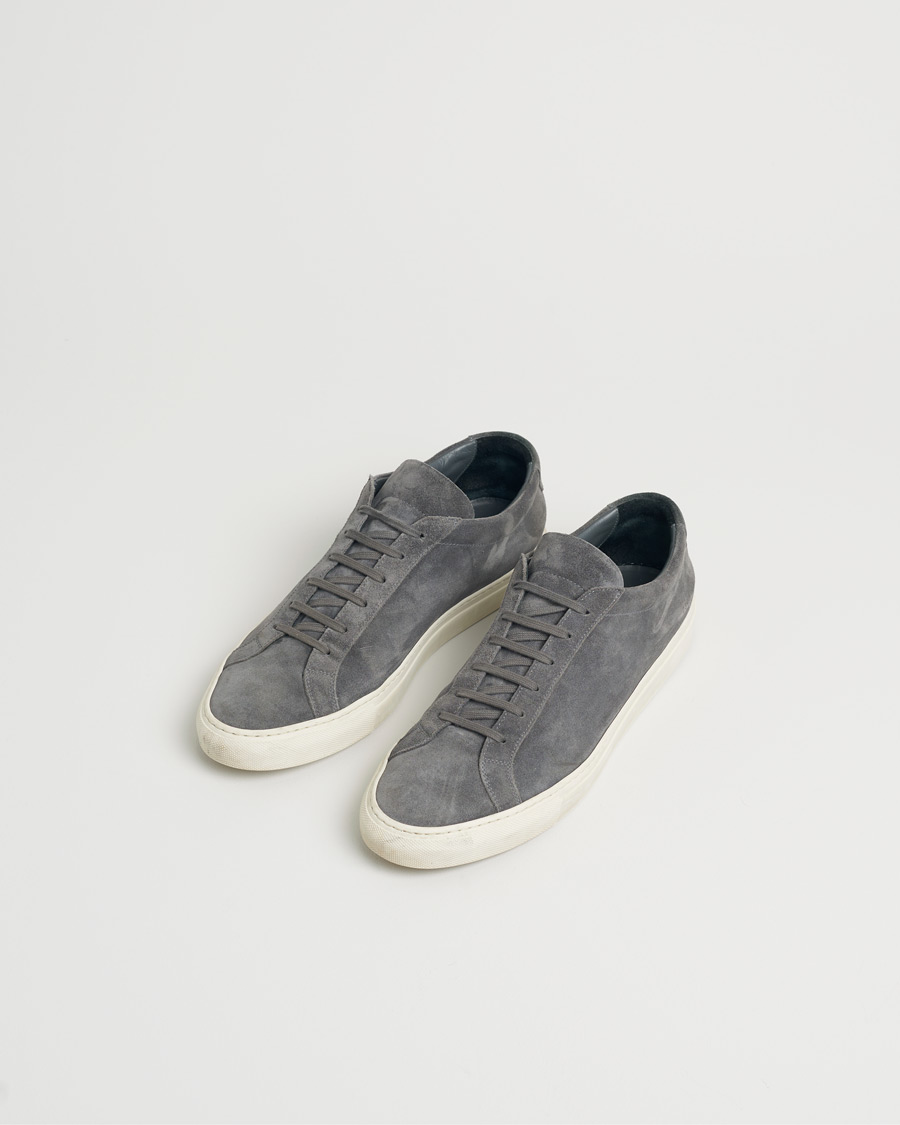Men | Common Projects Original Achilles Suede Sneaker Charcoal | Pre-owned | Common Projects Original Achilles Suede Sneaker Charcoal