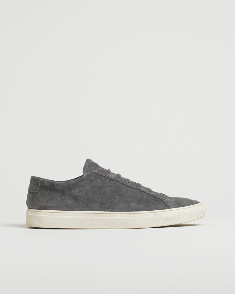 Men | Common Projects Original Achilles Suede Sneaker Charcoal | Pre-owned | Common Projects Original Achilles Suede Sneaker Charcoal