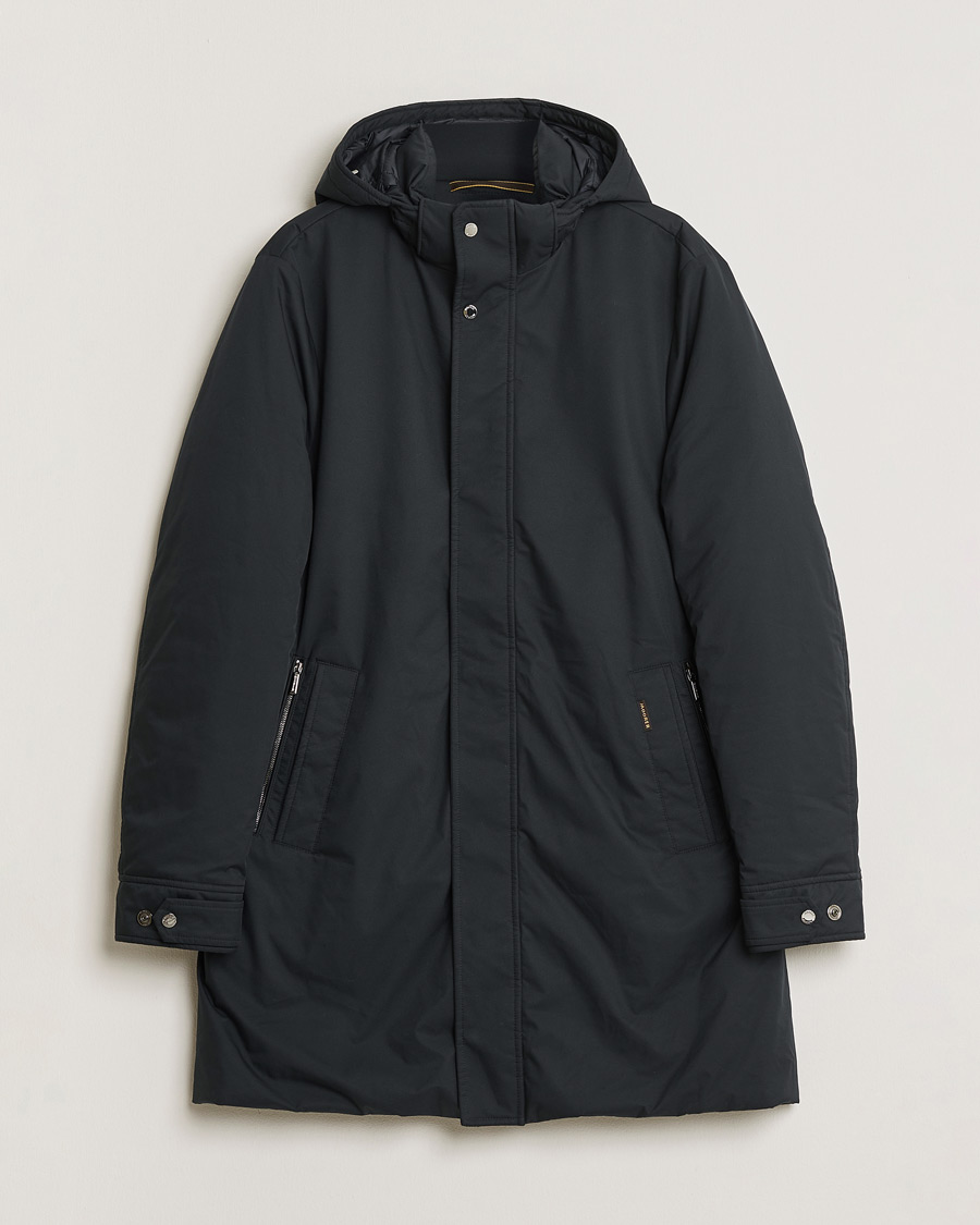 Men | Pre-owned Coats & Jackets | Pre-owned | MooRER Vermont Waterproof Padded Parka Navy 52