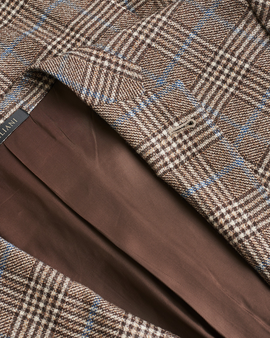 Men | Pre-owned Blazers | Pre-owned | Corneliani Check Wool Blazer Brown 52