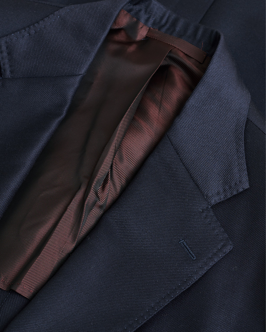 De Petrillo Mohair Blend Blazer Navy 52 at CareOfCarl.com