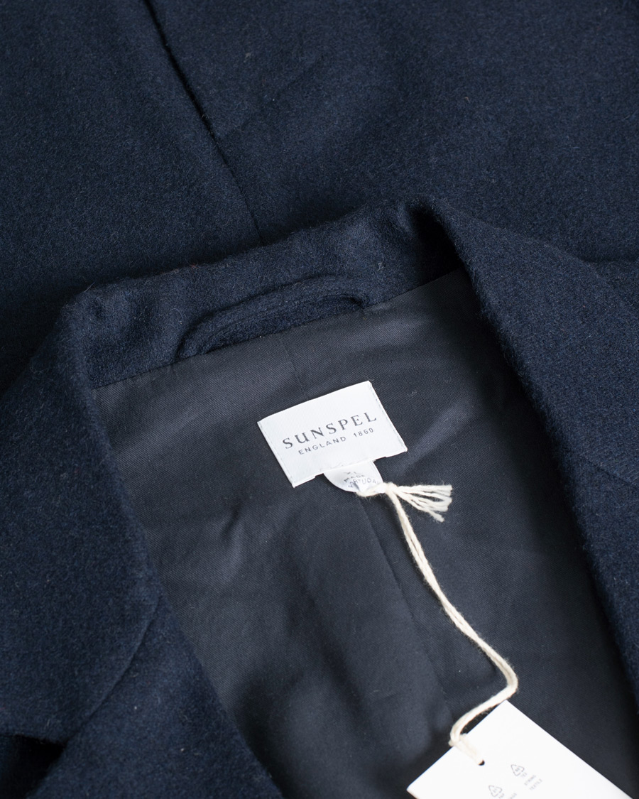 Herren | Pre-owned Sakkos | Pre-owned | Sunspel Boiled Wool Jersey Blazer Navy