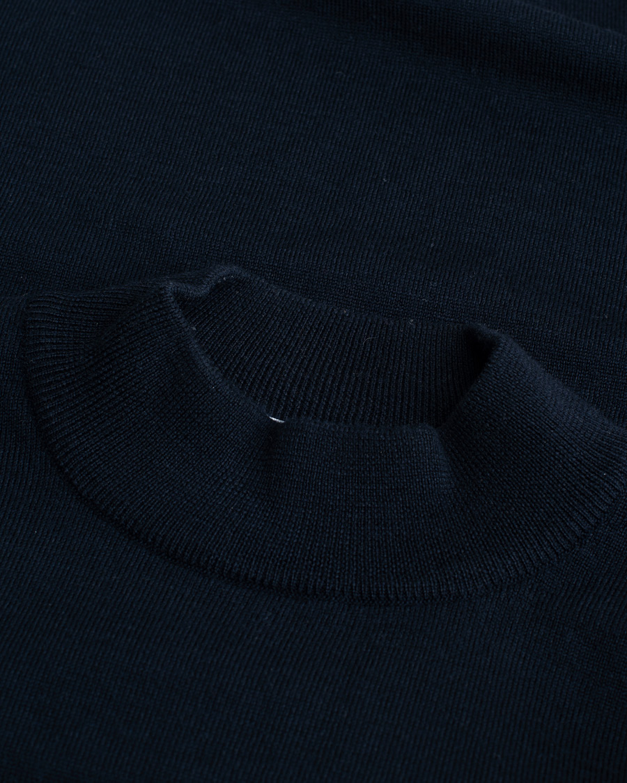 Men | Sweaters & Knitwear | Pre-owned | Gran Sasso Mock Neck Navy