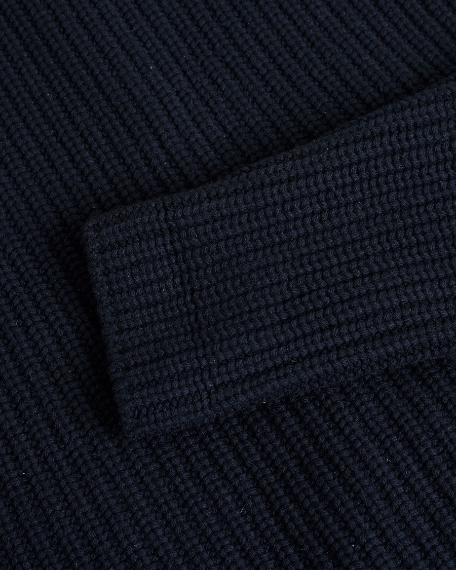 Men | Gran Sasso Heavy Wool Knitted Blazer Cardigan Navy | Pre-owned | Gran Sasso Heavy Wool Knitted Blazer Cardigan Navy